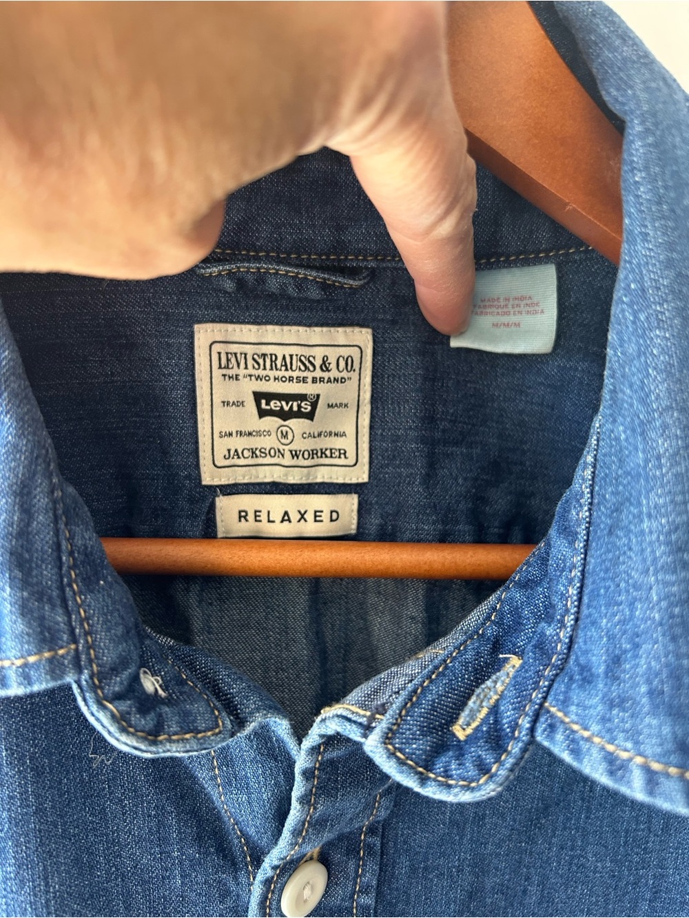 Levi’s Mens Medium Jackson Relaxed Denim Worker - Picture 7 of 9